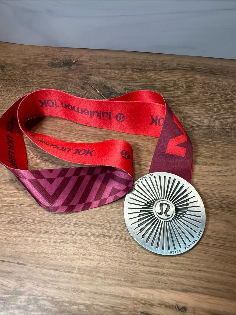 Lululemon 10K Miami Florida 2025 Finisher Medal Running Race Collectible